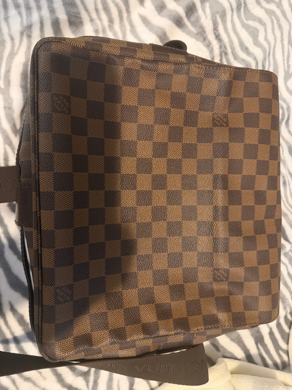 Louis Vuitton Brown Damier Messenger Bag- with COA